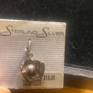 NEW: Sterling Silver Baseball Charm